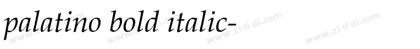 palatino bold italic字体转换